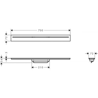 Axor Drain element zewnętrzny odpływu liniowego 70 cm chrom 42520000