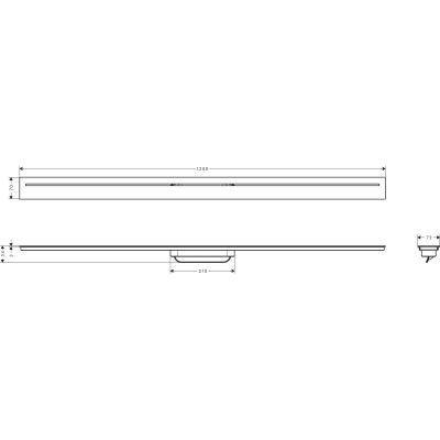 Axor Drain element zewnętrzny odpływu liniowego 120 cm stal szlachetna szczotkowana 42524800