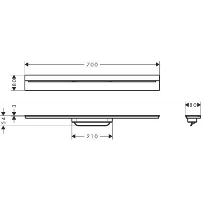 Axor Drain element zewnętrzny odpływu liniowego 70 cm brąz szczotkowany 42525140