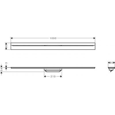 Axor Drain element zewnętrzny odpływu liniowego 100 cm brąz szczotkowany 42528140