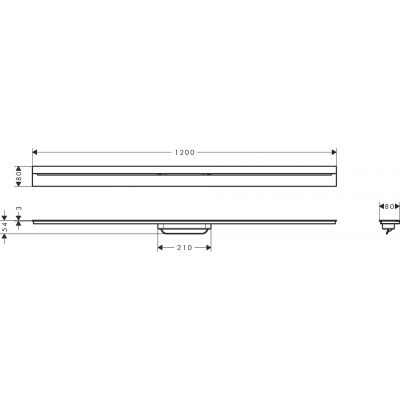 Axor Drain element zewnętrzny odpływu liniowego 120 cm chrom 42529000