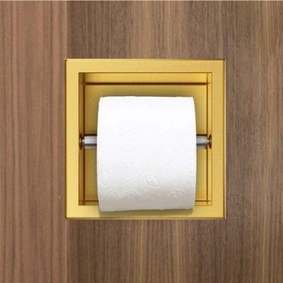 Balneo Wall Box Paper 1 uchwyt na papier toaletowy wnękowy złoty B0301030301-1