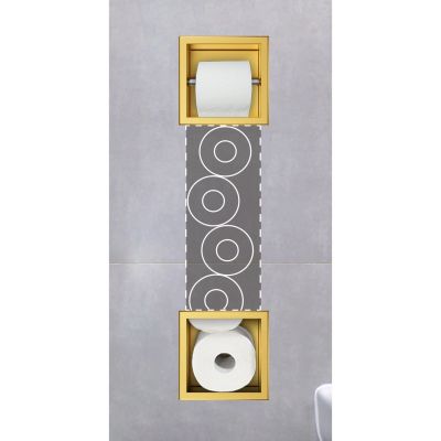 Balneo Wall Box Paper 2 uchwyt na papier toaletowy wnękowy złoty B0301030302-1