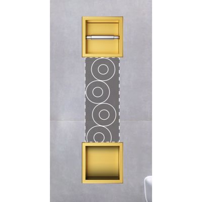 Balneo Wall Box Paper 2 uchwyt na papier toaletowy wnękowy złoty B0301030302-1