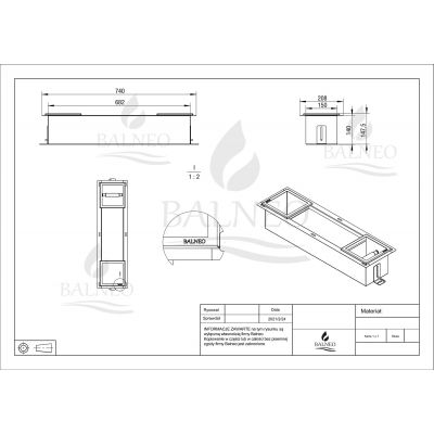 Balneo Wall Box Paper 2 uchwyt na papier toaletowy wnękowy złoty B0301030302-1