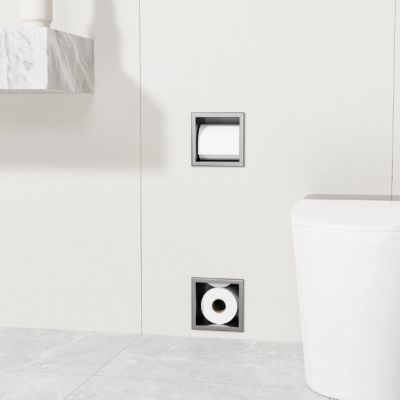 Balneo Wall Box Paper 2 uchwyt na papier toaletowy wnękowy gun metal B0301080302-1