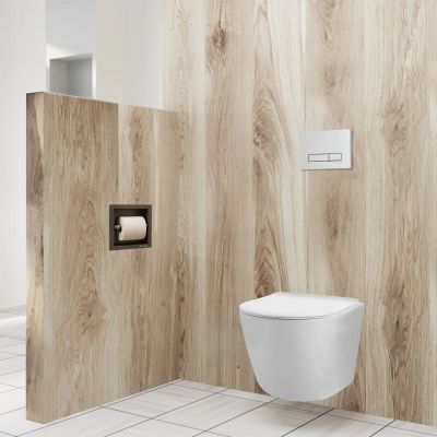 Balneo Wall Box Paper 1 uchwyt na papier toaletowy wnękowy gun metal B0301080306-1