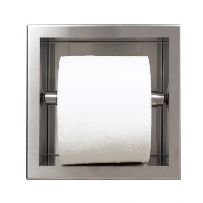 Balneo Wall-Box Paper 1 uchwyt na papier toaletowy wnękowy stal nierdzewna PB-IN1