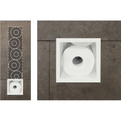 Balneo Wall-Box Paper 3 White magazynek na papier toaletowy wnękowy biały PB-WH3