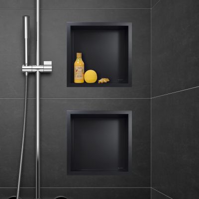 Balneo Wall-Box One Black półka wnękowa 30x30x10 cm czarna OB-BL2