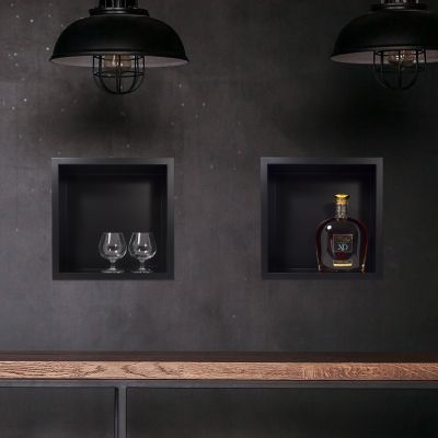 Balneo Wall-Box One Black półka wnękowa 30x30x7 cm czarna OB-BL1