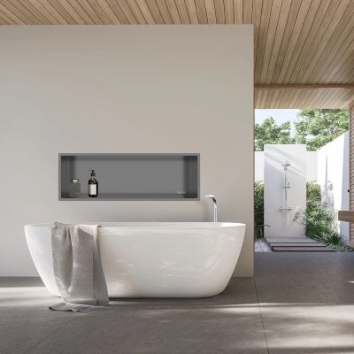 Balneo półka wnękowa 90x30x7 cm gun metal B0101060304-8