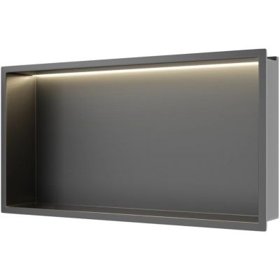Balneo Wall Box półka wnękowa 60 cm gun metal B0101080109-2