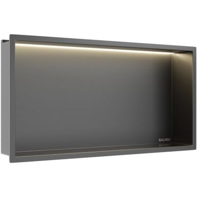 Balneo Wall Box półka wnękowa 60 cm gun metal B0101080109-2