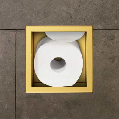 Balneo Wall Box Paper 3 półka wnękowa na papier toaletowy 72 cm złota B0301030303-1