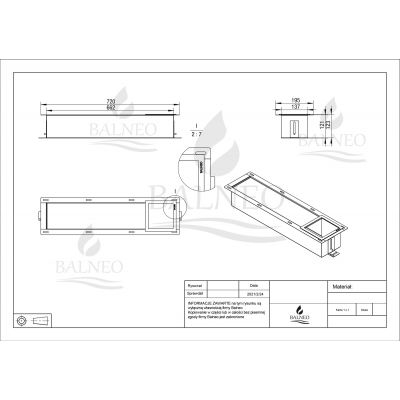 Balneo Wall Box Paper 3 półka wnękowa na papier toaletowy 72 cm złota B0301030303-1