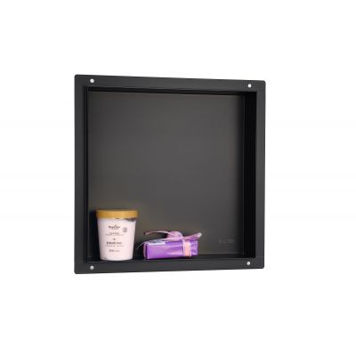 Balneo Wall-Box No Rim Black półka wnękowa 30x30x7 cm czarna OB-BL1-NR