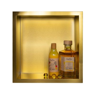 Outlet - Balneo Wall-Box One Gold półka wnękowa 30x30x10 cm złoty OB-BR2
