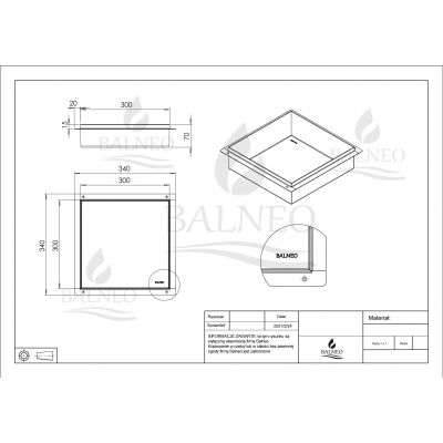 Balneo Wall-Box No Rim Inox półka wnękowa 30x30x7 cm inox OB-IN1-NR