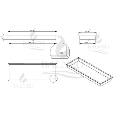 Balneo Wall-Box One White półka wnękowa 90x30x7 cm biała OB-WH5