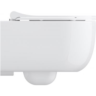 Zestaw Bocchi V-Tondo miska WC z deską sedesową wolnoopadającą i stelaż podtynkowy Grohe Rapid SL z przyciskiem spłukującym Skate biel alpejska (14160010129, A0336001, 38539001, 38732SH0)
