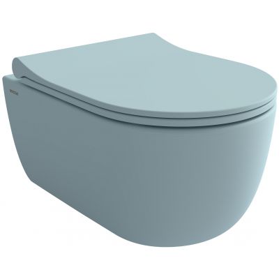 Bocchi V-Tondo miska WC wisząca bez kołnierza Clean Plus+ Ice Blue mat 1417-029-0129