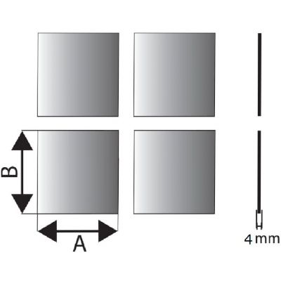 BD Art zestaw luster 40x40 cm kwadratowe 301120000070