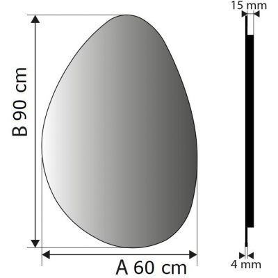 BD Art Luna lustro 60x90 cm z oświetleniem 301210000375