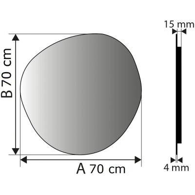 BD Art Luna lustro 70x70 cm z oświetleniem 301210000376
