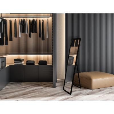 BD Art lustro stojące do garderoby 155x36 cm prostokątne czarne 301120000005
