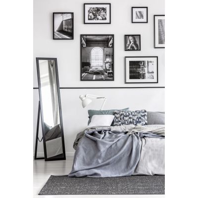 BD Art lustro stojące do garderoby 155x36 cm prostokątne czarne 301120000005