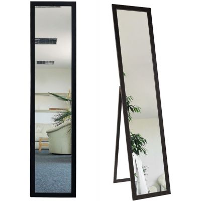BD Art lustro stojące do garderoby 155x36 cm prostokątne czarne 301120000005