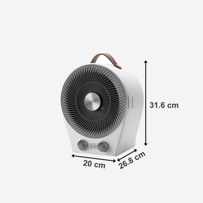 Black+Decker BXFSH2000E termowentylator 2w1 przenośny 1000-2000 W biały ES9460060B