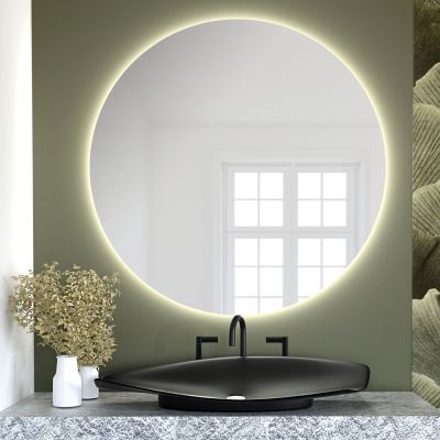 Baltica Design Bright lustro 80 cm okrągłe z oświetleniem LED barwa światła neutralna