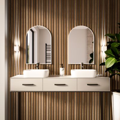 Baltica Design Tiny Border Pastille Cut lustro 50x90 cm białe