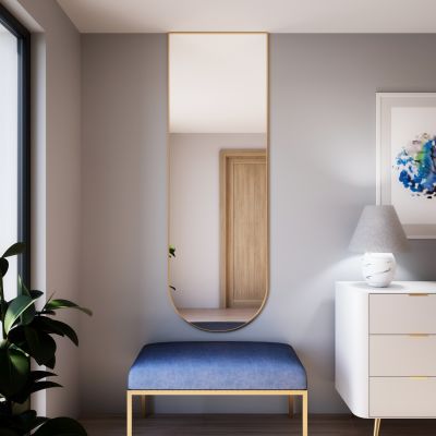 Baltica Design Tiny Border Pastille Cut lustro 60x120 cm złote