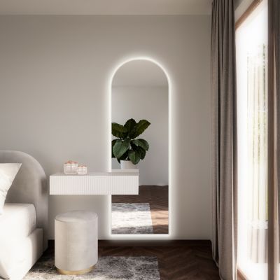 Baltica Design Tiny Border Pastille Cut LED lustro 60x180 cm białe barwa zimna