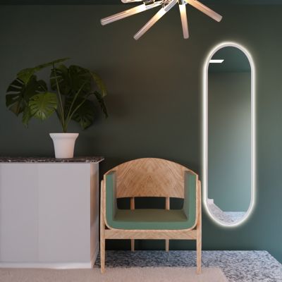 Baltica Design Tiny Border Pastille Bright lustro 50x100 cm owalne białe barwa neutralna