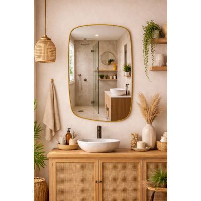 Baltica Design Stone Calm S lustro 90x60 cm rama złota