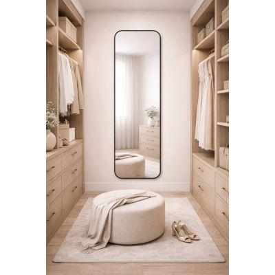 Baltica Design Stone Aura L lustro 155x50 cm rama czarna