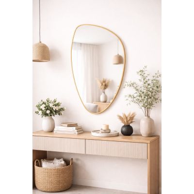 Baltica Design Stone Fluid S lustro 90x60 cm rama czarna