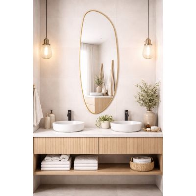 Baltica Design Stone Fluid L lustro 155x50 cm rama złota