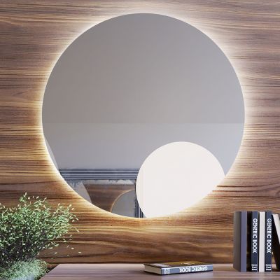 Baltica Design Bright lustro 70 cm okrągłe z oświetleniem LED barwa neutralna
