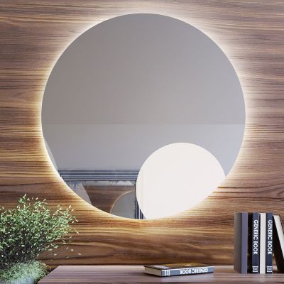 Baltica Design Bright lustro 60x60 cm okrągłe z oświetleniem