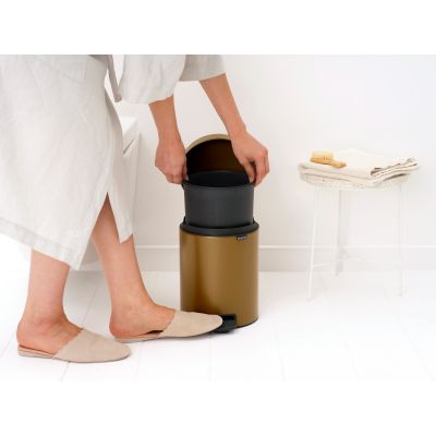 Brabantia NewIcon kosz na śmieci 5 l Warm Brass 255243