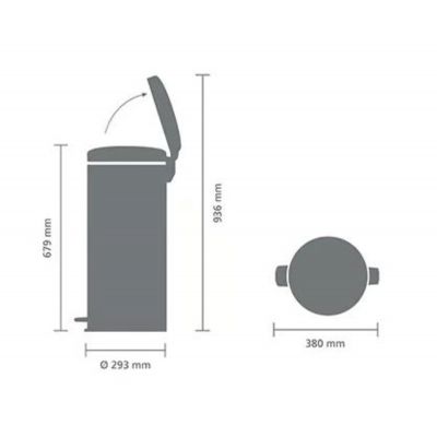 Brabantia NewIcon pojemnik na odpady 30 l brązowy 238789