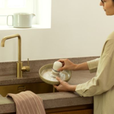 Brabantia Sink Side szczotka z dozownikiem beżowa 252167