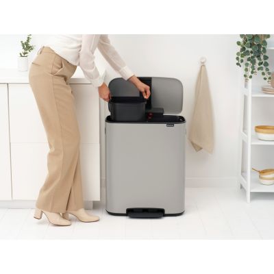 Brabantia Bo pojemnik na odpady 60 l Soft Grey 255069