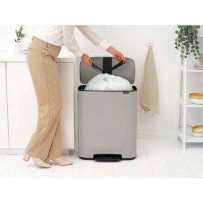 Brabantia Bo pojemnik na odpady 60 l szary Soft Grey 255083