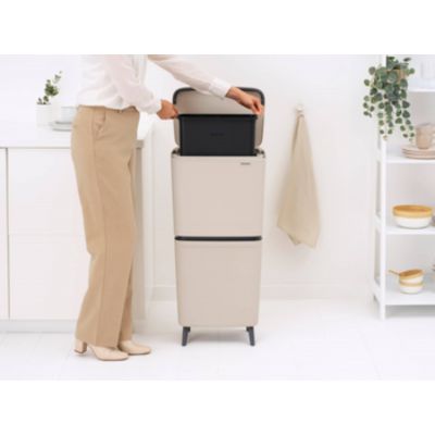 Brabantia SortUp Hi sortownik na odpady 45 l Soft Beige 275005